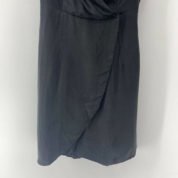 Sparkle & Fade Black Draped V Neck Tank Tunic XS - Picture 3 of 8